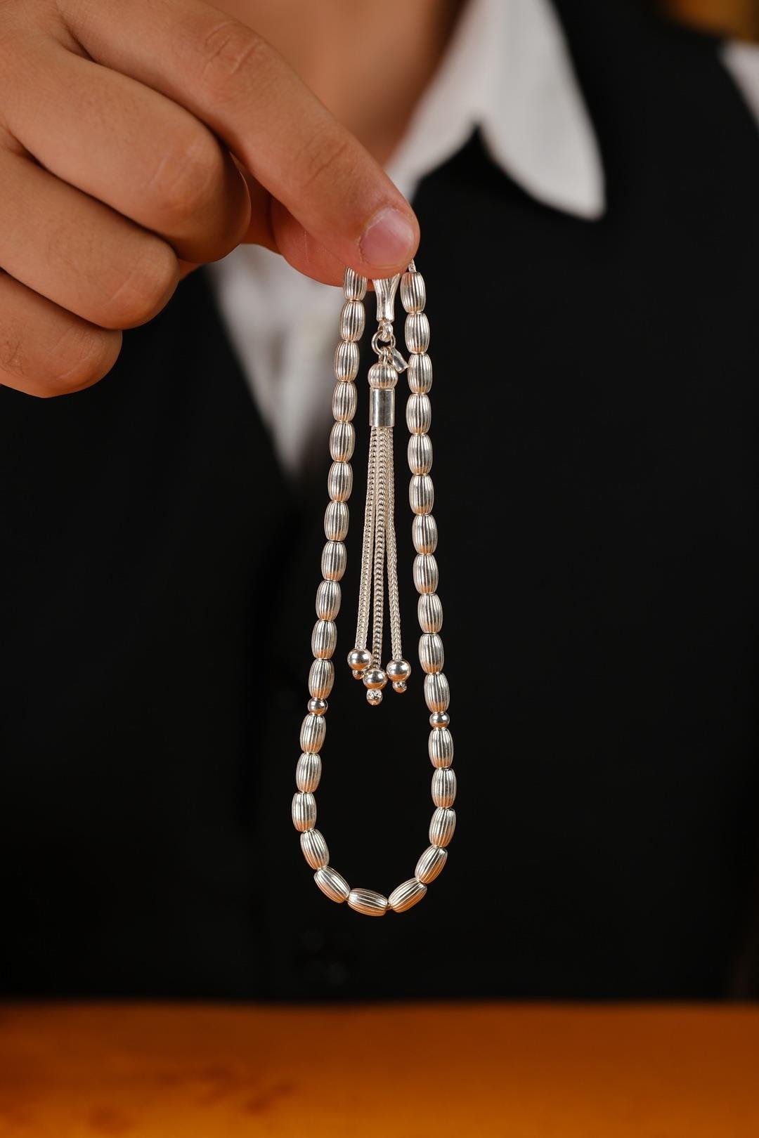 Özel Tasarım Beyzi Model 925 Ayar Gümüş Tesbih