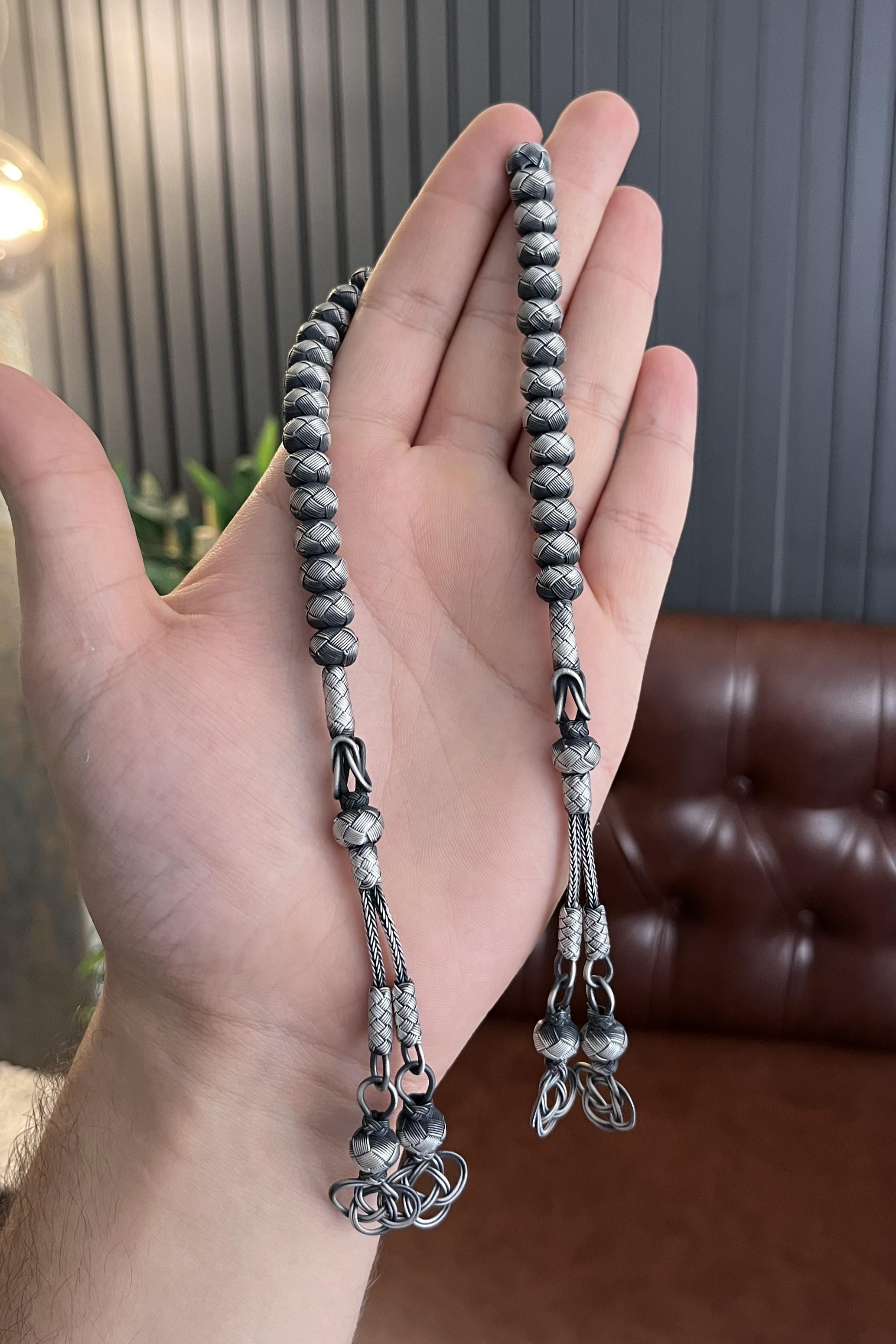 Özel Tasarım El Örmesi 33Lü Zaza Tesbih Kazaziye