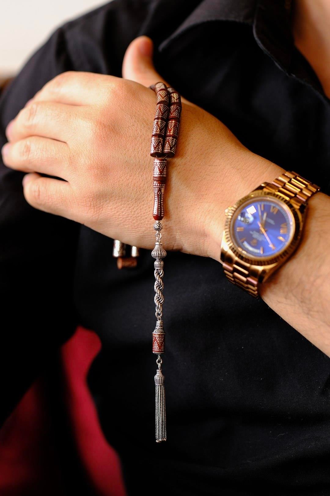 Premium Gümüş Tasarım Kuka Tesbih