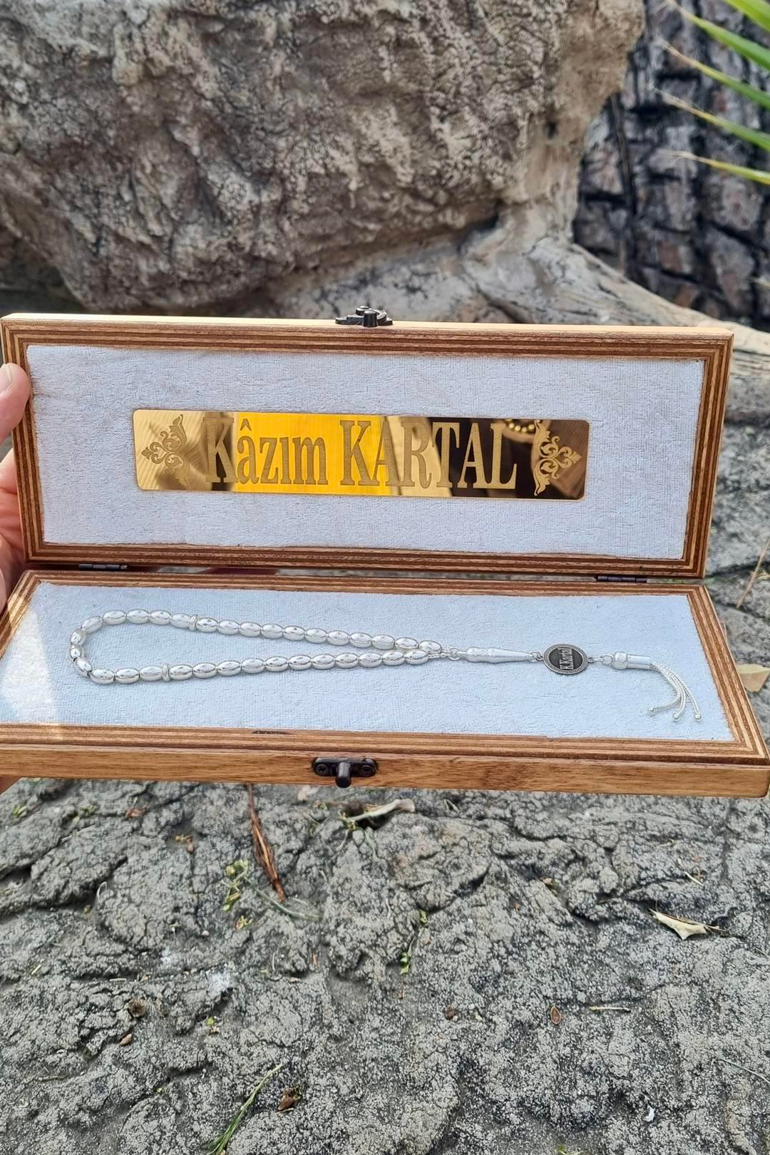 Sevdiklerinize Özel İsimli Gümüş Bilek Boy Basic Tesbih 