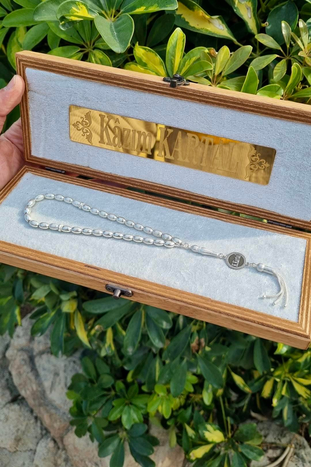 Sevdiklerinize Özel İsimli Gümüş Bilek Boy Basic Tesbih 