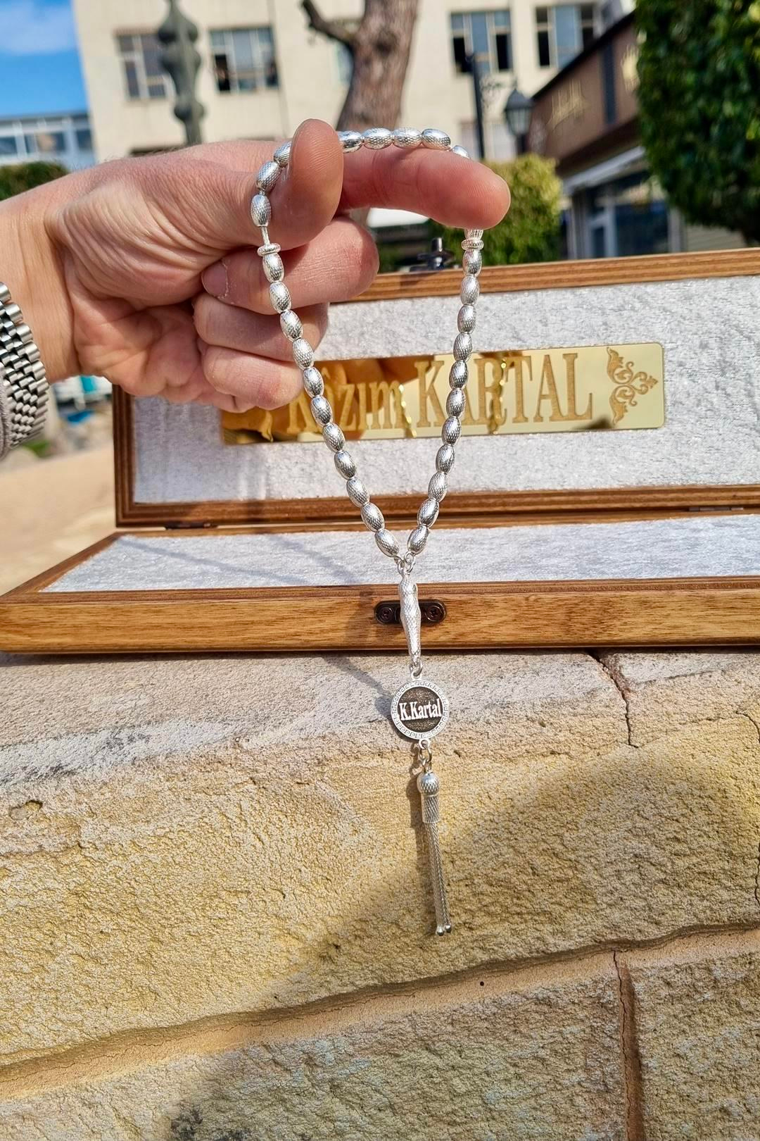 Sevdiklerinize Özel İsimli Gümüş Bilek Boy Basic Tesbih 