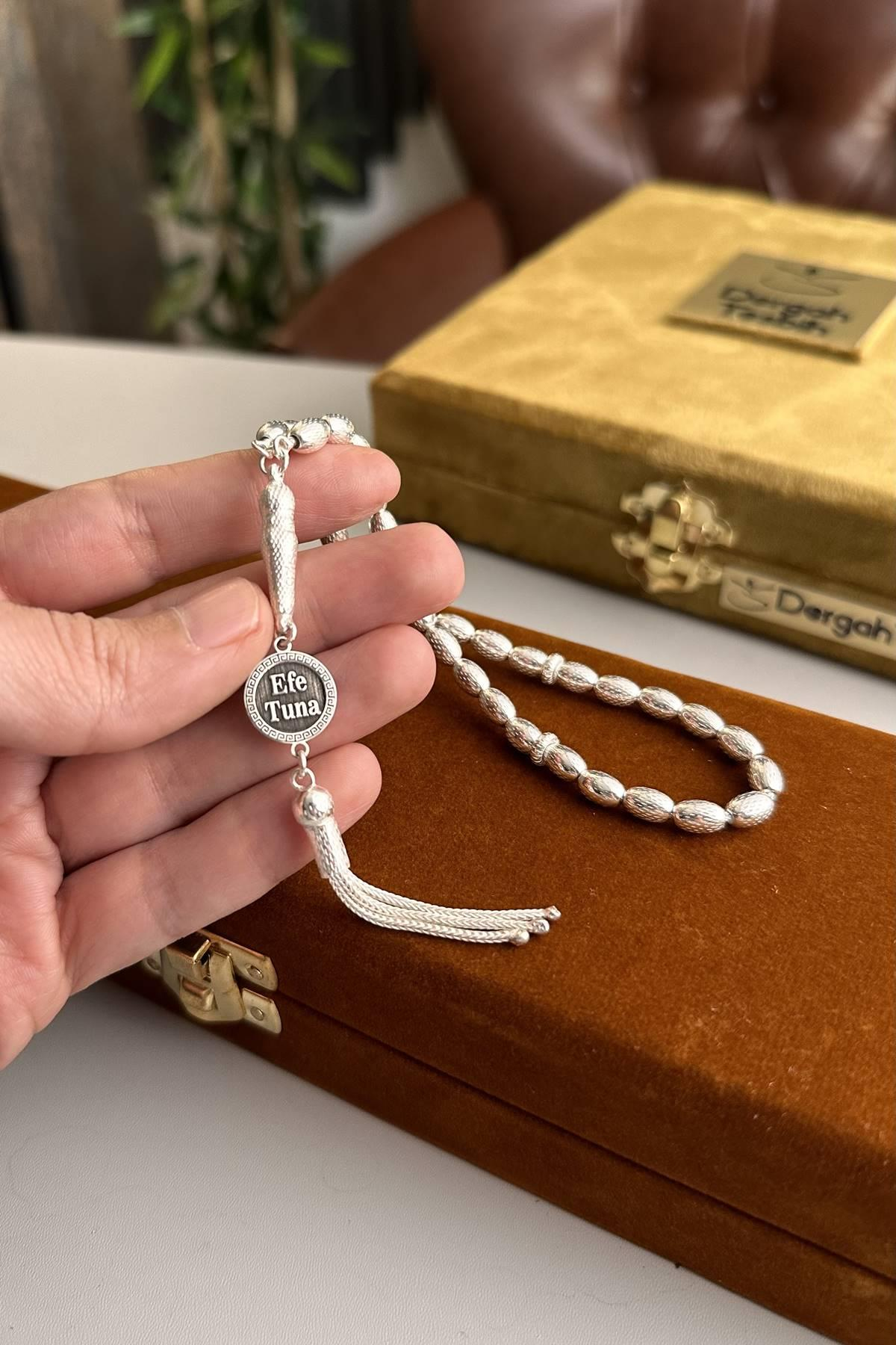 Sevdiklerinize Özel İsimli Gümüş Bilek Boy Basic Tesbih 