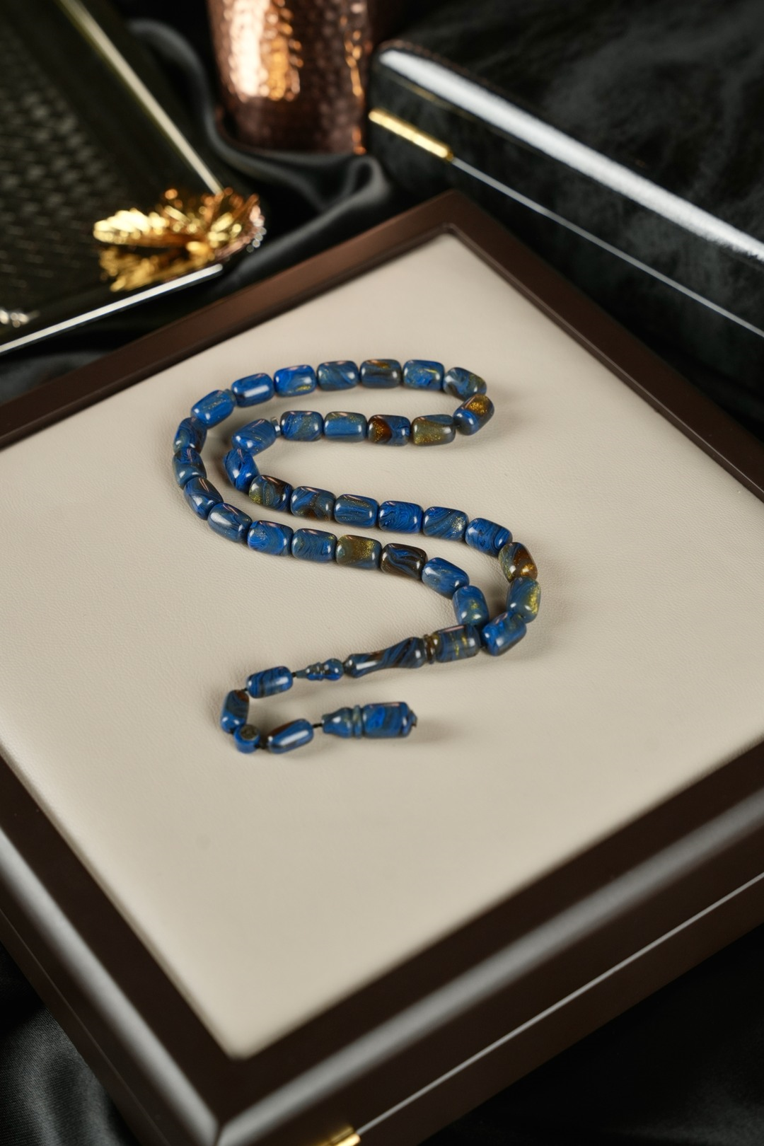 Sistemli Tasarım Multi Color Ateş-i Sıkma Kehribar Tesbih 