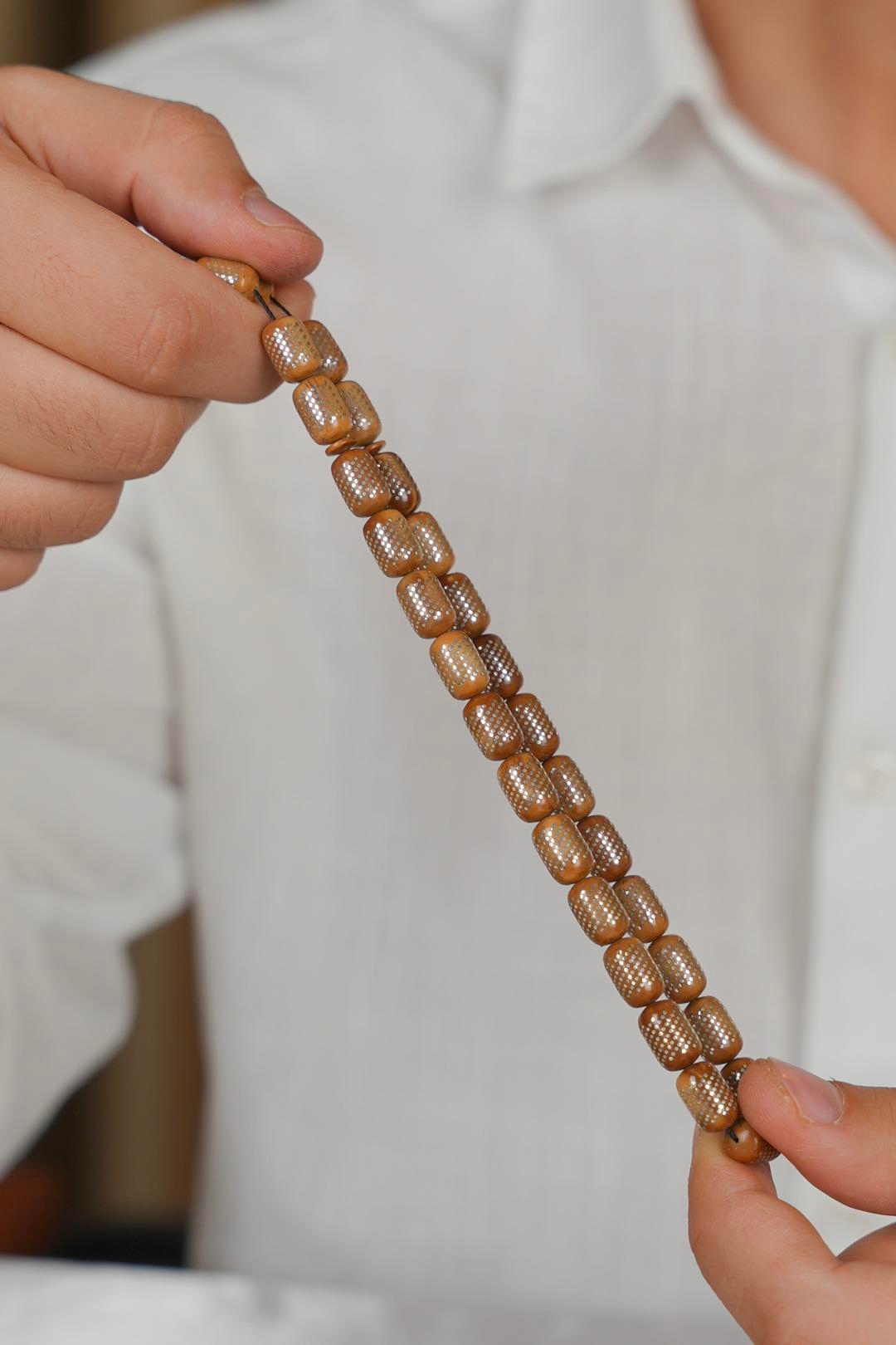 Şükrü Baba Premium Serisi Gümüş Çakım Sistemli Tasarım Kuka Tesbih