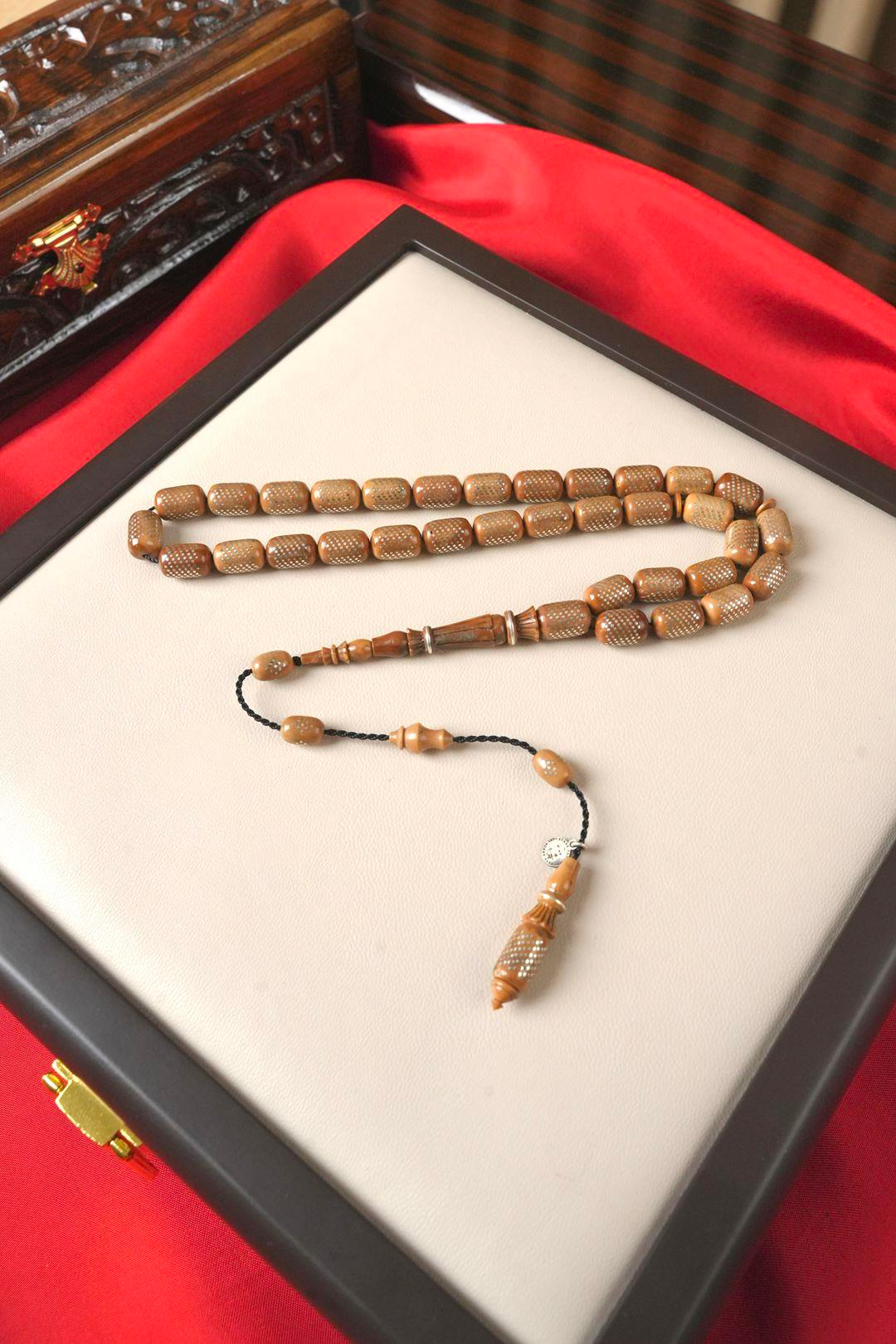 Şükrü Baba Premium Serisi Gümüş Çakım Sistemli Tasarım Kuka Tesbih