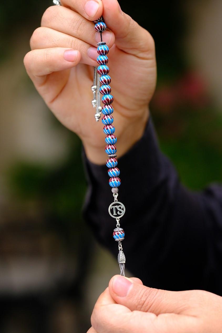 Trabzon Spor Full Gümüş Tasarım Zaza Tesbihi