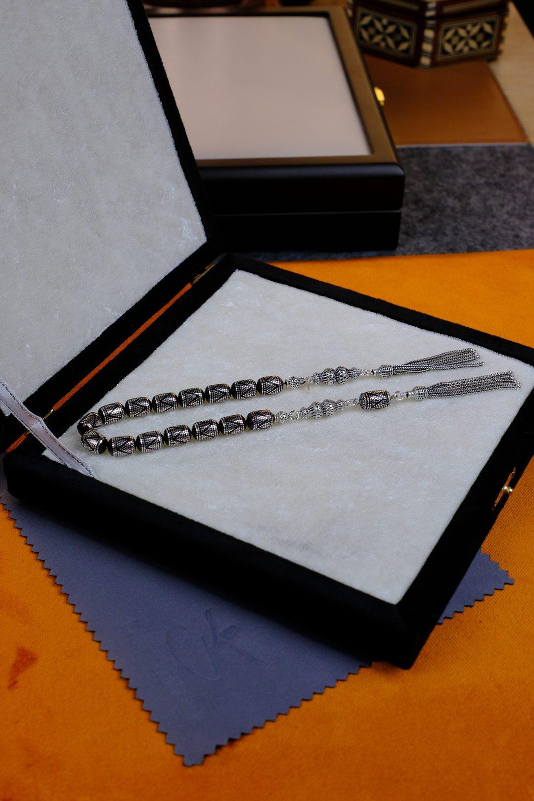 Üstad M.Serkan COŞKUN Full Gümüş Kapsül Kesim Kuka Zaza Tesbih