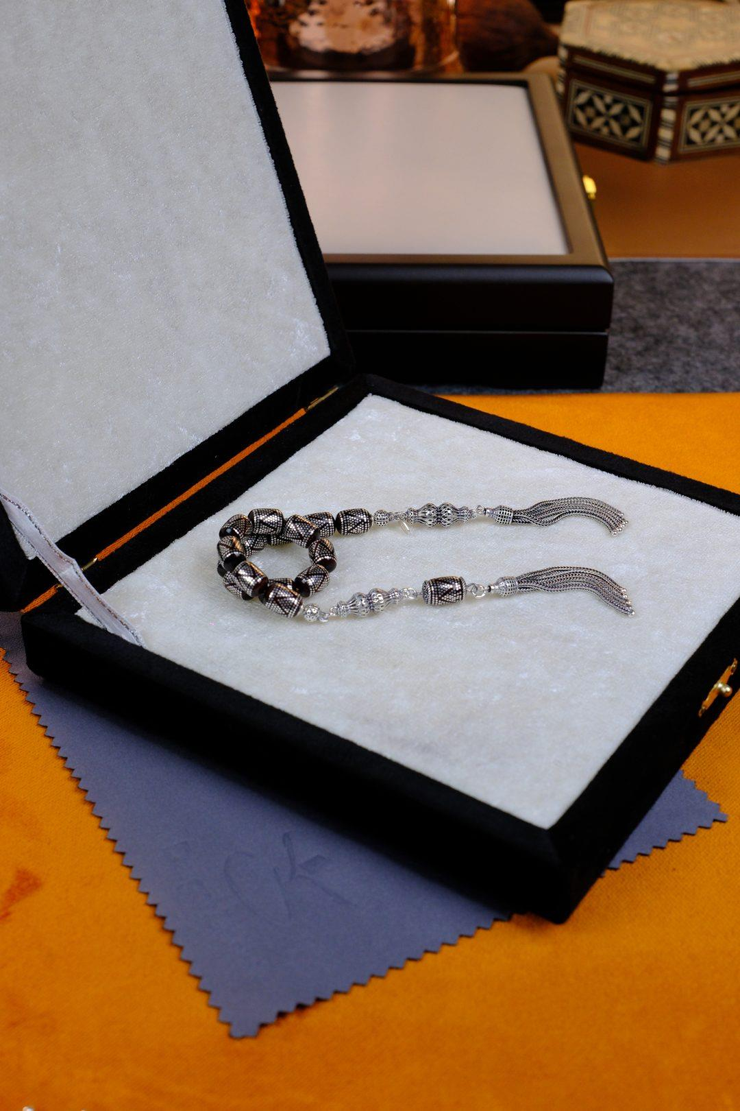 Üstad M.Serkan COŞKUN Full Gümüş Kapsül Kesim Kuka Zaza Tesbih