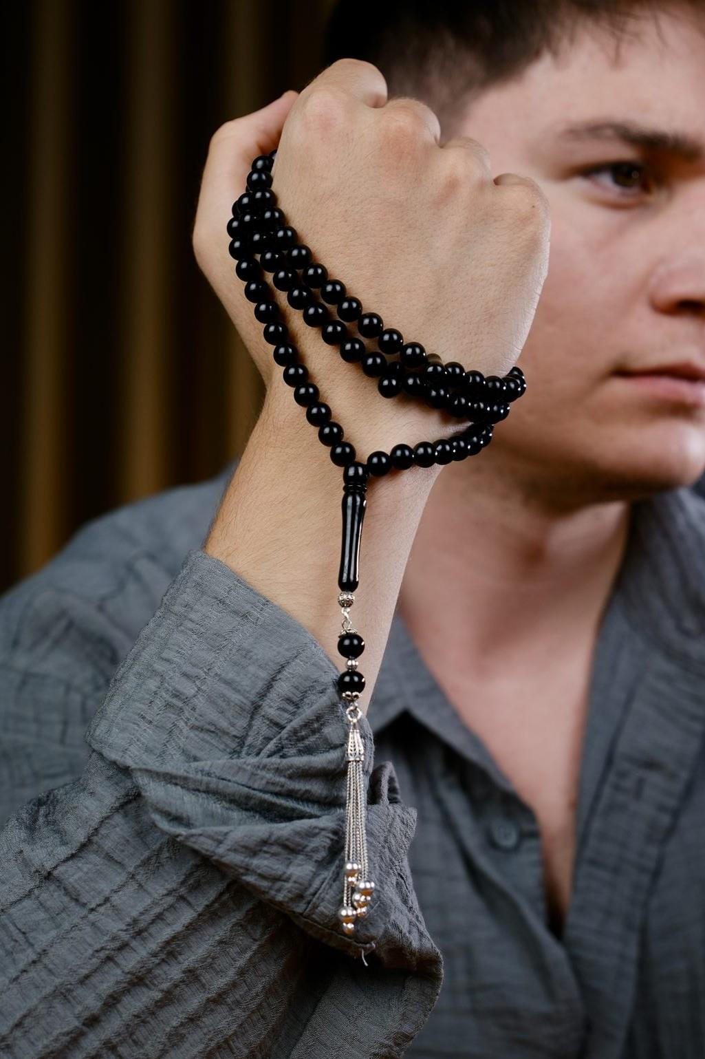 Üstad Ömer Aktaş İşçilik Gümüş Tasarım Erzurum Oltu 99Luk Namaz Zikir Tesbihi