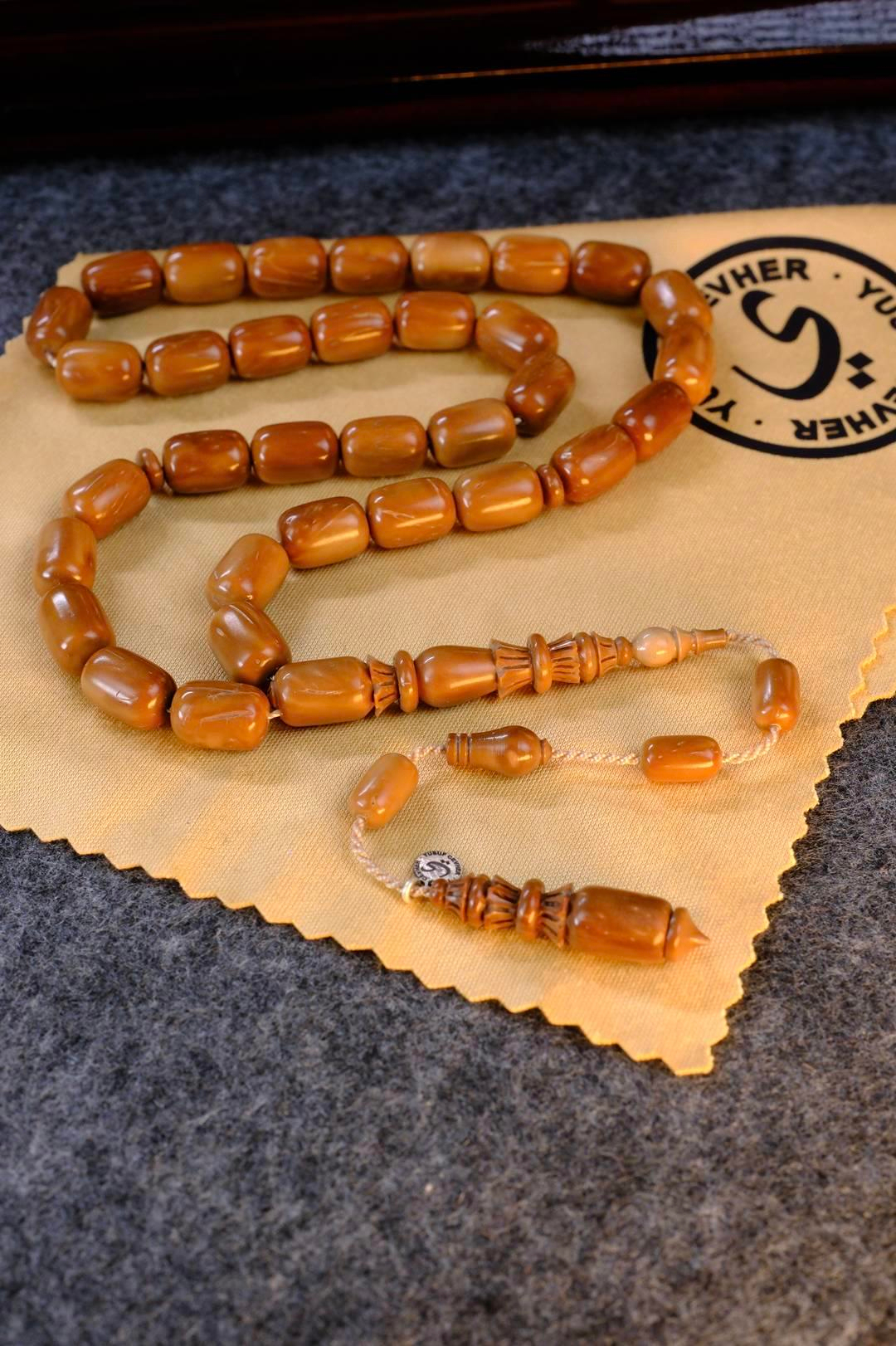 Üstad Yusuf Cevher Özel Oyma İmame Sistemli Tasarım Kuka Tesbih 