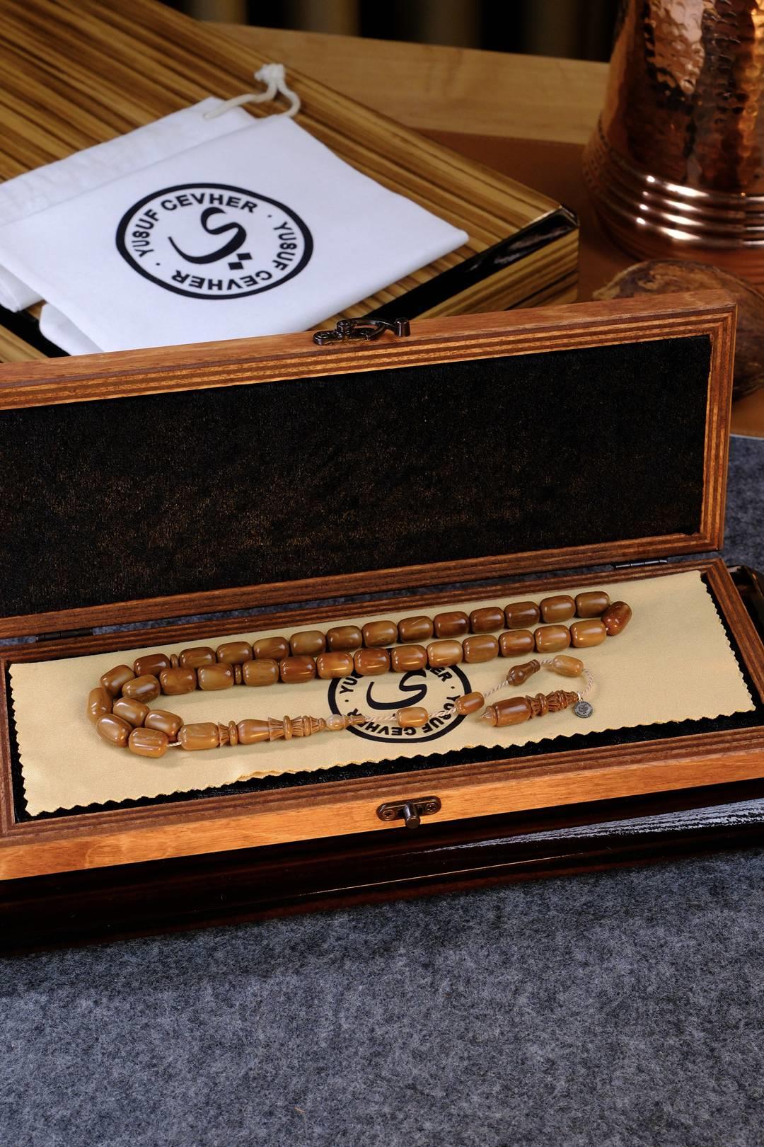 Üstad Yusuf Cevher Özel Oyma İmame Sistemli Tasarım Kuka Tesbih 