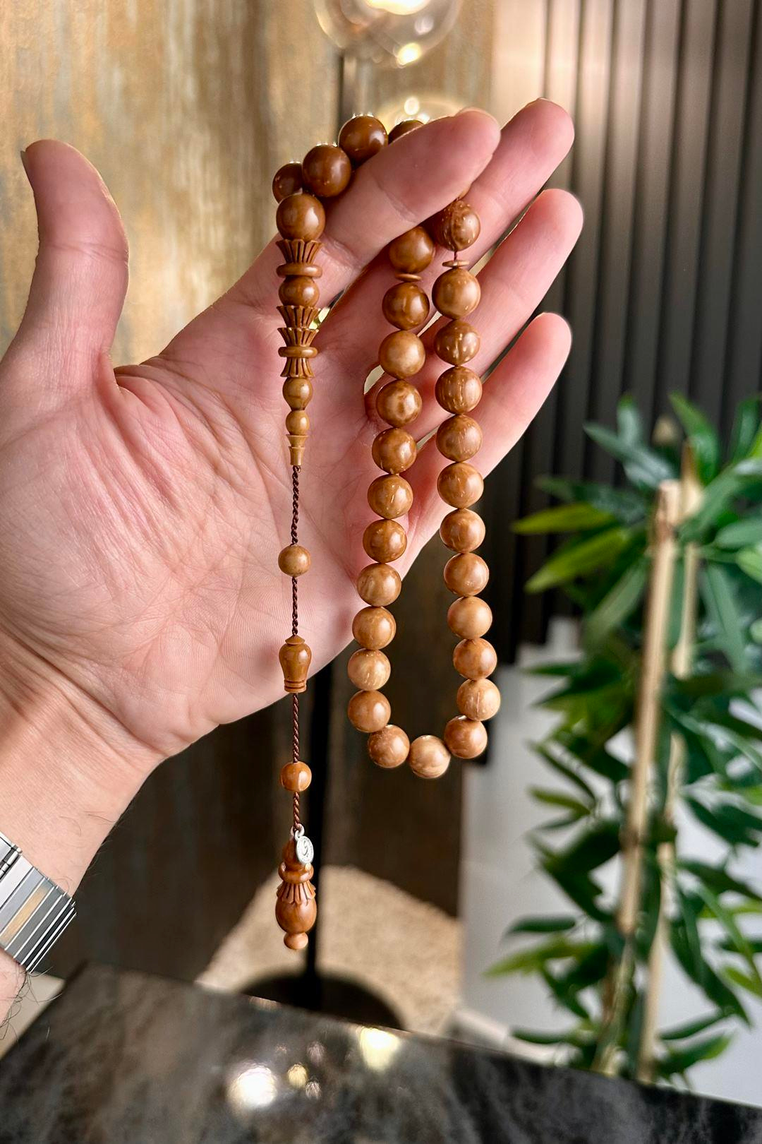 Üstad Yusuf Cevher Özel Oyma İmame Tebrizi Kuka Tesbih 