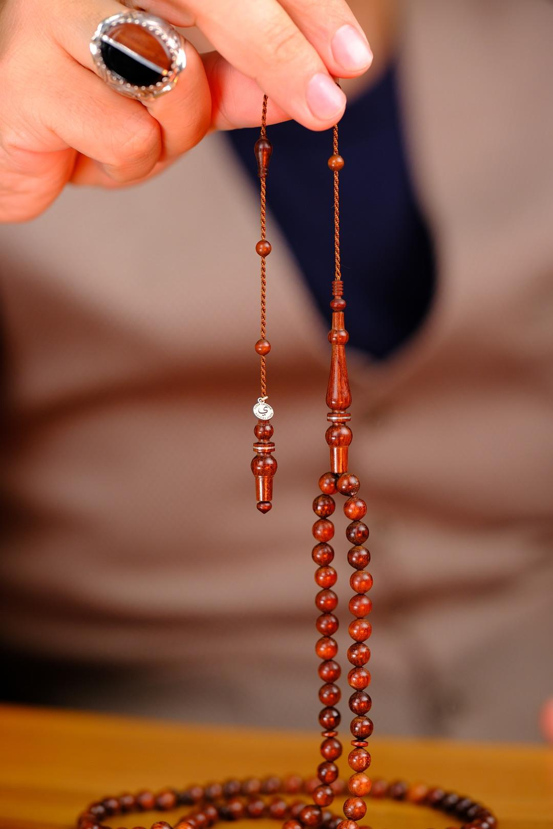 Yusuf Cevher Usta El işçiliği Koleksiyonluk Yılan Ağacı 99luk Namaz Zikir Tesbihi