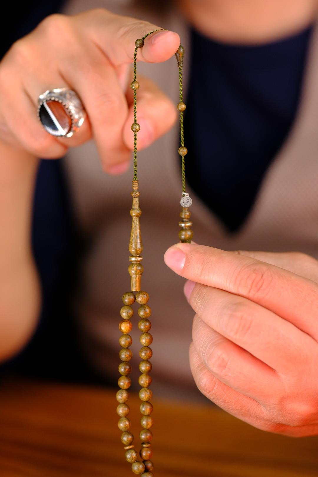 Yusuf Cevher Usta El işçiliği Koleksiyonluk Kokulu Pelesenk 99luk Namaz Zikir Tesbihi