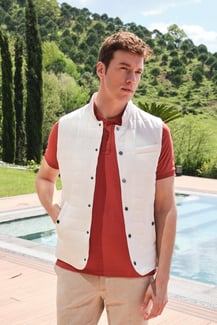 Morven Erkek Taş Marfil Patek Dinamik Fit Ray Kapitone Spor Yelek