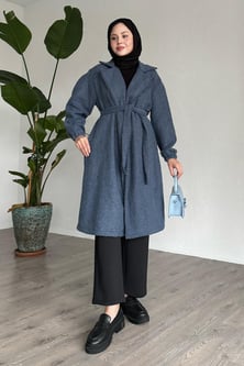 Balıksırtı İndigo Kaşe Kap