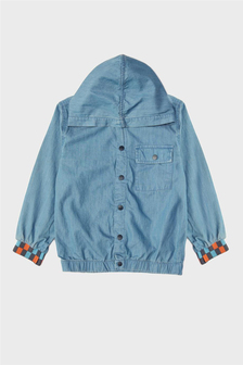 Nebbati Erkek Çocuk Denim Kapüşonlu Gömlek