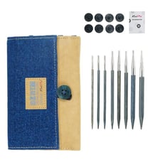 Knitpro Indigo Ahşap Değiştirilebilir Misinalı | Şiş Seti | 20643