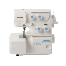 Janome 8002D Overlok Makinesi | Ev Tipi Overlok Makinesi |Aile Tipi Overlok  Makinesi | 3 İplik Ve 4 İplikle Çalışabilen | Ayarlanabilen Kesim Genişliği | Dakikada 1300 | Taşınabilir Overlok Makinesi 