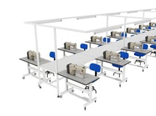 Fdm Makina Orta Bant Masası Işıklı (İki Makina Başı) T154