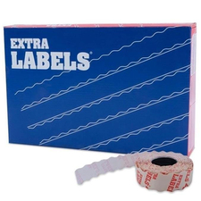 FDM | Labels | 8 No | Beyaz Meto Etiketi | 42 Rulo | 1 Rulo 1000 Adet | Fazla Yapışkanlı