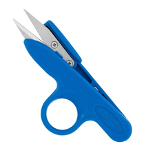 FDM Golden Eagle TC-801 Mavi Parmaklı İplik Temizleme Makası 12 cm Yaylı Plastik Saplı Çıt Makas