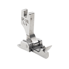 Fdm Düz Makine 6.4mm Oynar Çimalı Ayak | Sol Çima | SP-18L 1/4 | Tüm Marka Sanayi Tipi Düz Dikiş Makinelerinde Kullanılır.