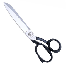 FDM Horsehead | D-139 | 9 No | Somunlu Makas | Terzi Makası | Siyah Saplı | Nikel Kaplama | 22,86 Cm | Bilenebilir | Komple Çelik | Türk Malı 