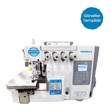 Yuki | Yk-9000-4-Bk | Otomatik 4 İplik Kıstırmalı Overlok Makinesi | Vakumlu