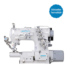 FDM Jack JK-8670BDII-01CBx356/UT Mini Burunlu Reçme Makinesi, Direct Drive, İplik Kesicili, Ayak Kaldırmalı, Kafadan Motorlu, Tabla ve Tekerlekli Ayak