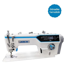 Jack | A6F-E-Q-Pk | Elektronik İğne Transportlu Düz Dikiş Makinesi | Kısa İplik Kesicili | Kapalı Yağ Karteri 