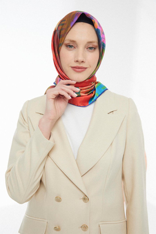 Polyester Saten Eşarp Vorj