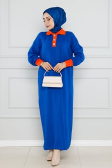 Knitwear Dress-bleu color 