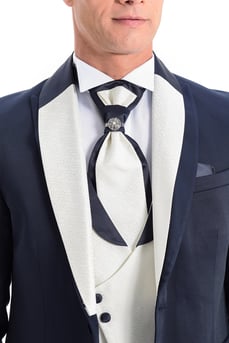  Morven Erkek Lacivert Rimini Slim Fit Dar Kesim Damatlık Takım Elbise