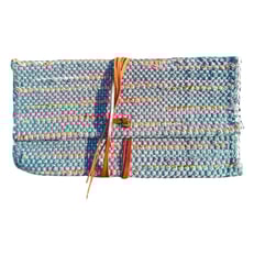 Dolamalı Yeşil / Kahve Clutch Çanta görseli.