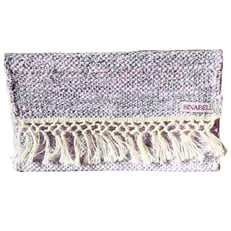 Fermuarlı Püsküllü Pembe Clutch Çanta görseli.