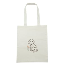 Köpek İşlemeli Bez Çanta görseli.
