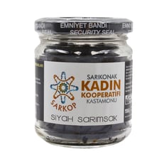 Sarı Konak Kabuksuz Siyah Sarımsak 90 G görseli.