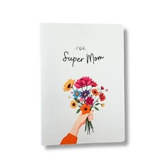 Super Mom Çiçekli Terzi Dikişli Defter görseli.