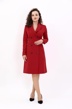 Blazer Elbise Ceket-Kırmızı