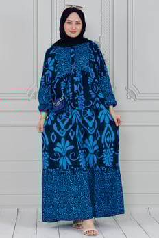 Authentic Hijab Dress-Bleu