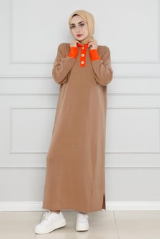 Knitwear Dress-mink color 