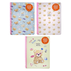 Ayıcıklı Karton Kapak Kareli Defter