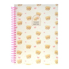 Ayıcıklı Spiralli Kareli Defter