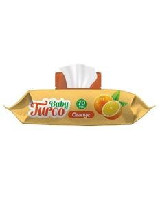 Baby Turco Islak Havlu 70li Portakal Kapaklı