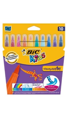 Bic Visa Keçeli Kalem Fırça Uçlu 10 Renk