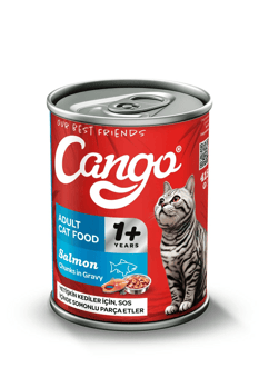 Cango Somonlu Yetişkin Kedi Konserve Mama 415 Gr