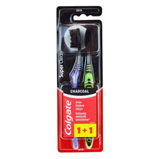 Colgate Super Clean Black 1+1 Orta Diş Fırçası