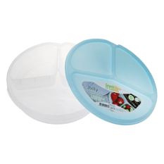 Freshlife Jolly Yuvarlak 3 Bölmeli Saklama Kabı 1,2lt D-210